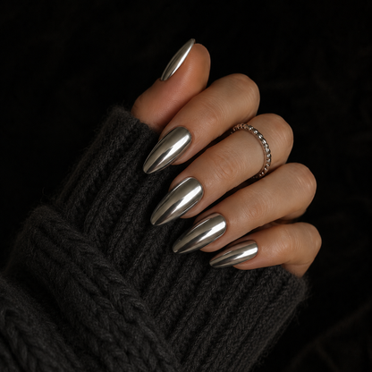 Oblivion Chrome Press On Nails