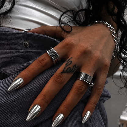 Oblivion Chrome Press On Nails